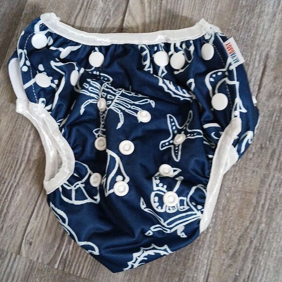 Baby Swim Diapers 2pcs Reuseable Washable & Adjustable Sz S NWOT - Picture 3 of 7